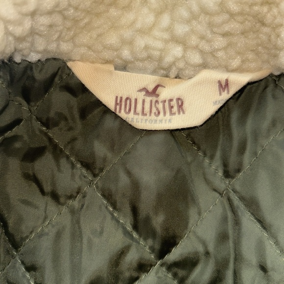 Hollister California🦅 Quilted Sherpa Full-Zip Jacket, Size M - Picture 14 of 16